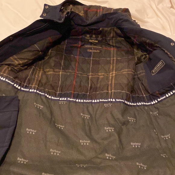 Barbour Navy Winter Coat. EUC size 6 - Picture 4 of 5